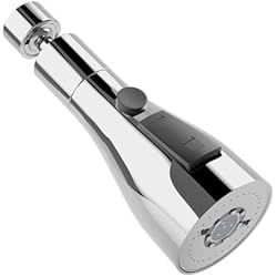 Difusor Grifo Fregadero Amazon 360° Giratorio Aireador Grifo Cocina Fregadero Difusor,Cabezal Grifo con Alcachofa con 5 Adaptadores,Sustitución de Boquilla de Grifo de Cocina y Baño,Antisalpicaduras Atomizador Grifo,3 Modos,Plata