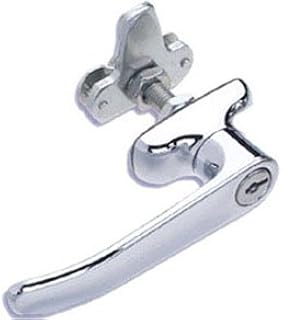 Southco 92-42-121 Cam Latch L-Handle, Turn Counterclockwise to Latch/Lock, Short Cam, Zinc Alloy, Chrome Plated, Polished