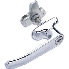 Southco 92-41-131 Cam Latch L-Handle, Turn Clockwise to Latch/Lock, Short Cam, Zinc Alloy, Chrome Plated, Polished