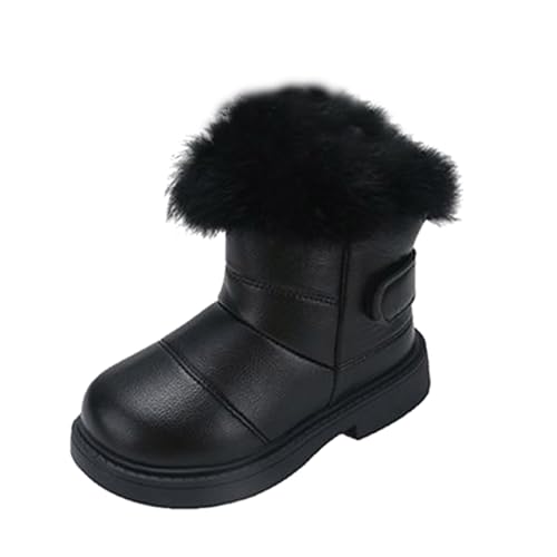 Girl's Winter Snow Boots Warm Faux Fur Lined Ankle Boots for Kids Short Booties Warm Anti-Slip Shoes