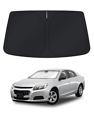 Image of KUST Windshield Sun Shade for Chevy Malibu 2013 2014 2015 Window Accessories Sun Cover Foldable Blocks UV Rays Keep Car Cooler