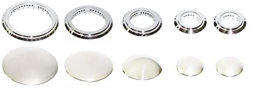 Smeg - Kit anelli spartifiamma completi di coperture in acciaio