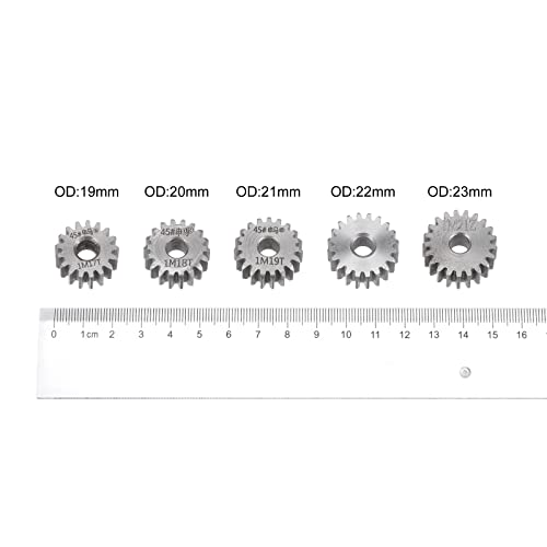Image of HARFINGTON 2pcs Straight Spur Gear 6mm Bore 19T Mod-1 Hardened 45# Steel Spur Diff Differential Motor Gear RC Car Replacement Parts