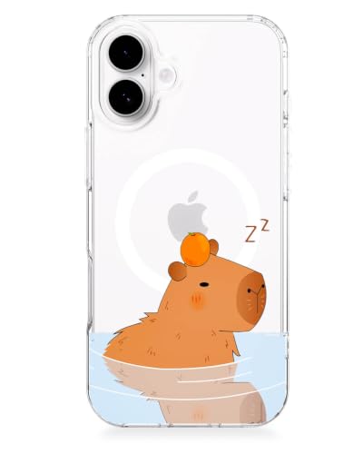Coque iPhone 16 Plus Capybara mignonne pour fille et femme idéale pour le quotidien
