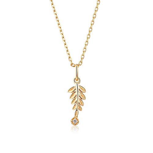 Pendentif branche d'olivier anti-ternissement, collier argent 925 hypoallergénique fin