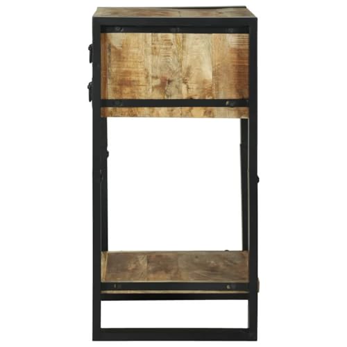 Mesa de madera de mango maciza y acero de alta calidad artesanal 7