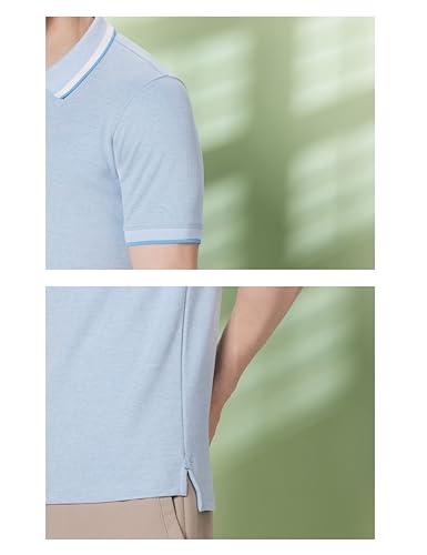 Image of Symbol Premium Men's Cotton Rich Textured Pique Polo T-Shirt - Regular Fit | Pique Knit (Available in Plus Sizes)