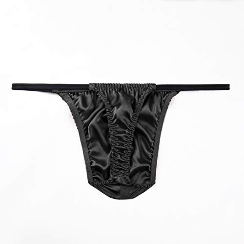 SilRiver Men's Silk Satin Thong Pouch T - Back Bikini G-String Underwear2
