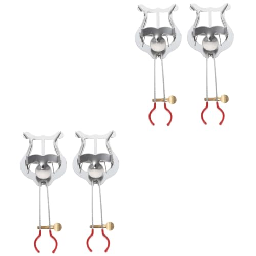 ERINGOGO 2sets Lyre Music Holder Clarinet Sheet Music Clip Holder Clip for Clarinet Trumpet Marching Lyre Clamp 2pcs*2