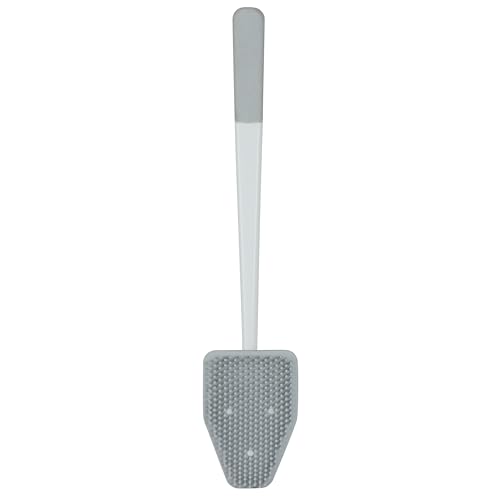 Image of Bath Bliss Toilet Brush | Contoured Design | Flat Brush | Bathroom Cleaning | Discreet Storage Base | Bathroom Cleaning | White