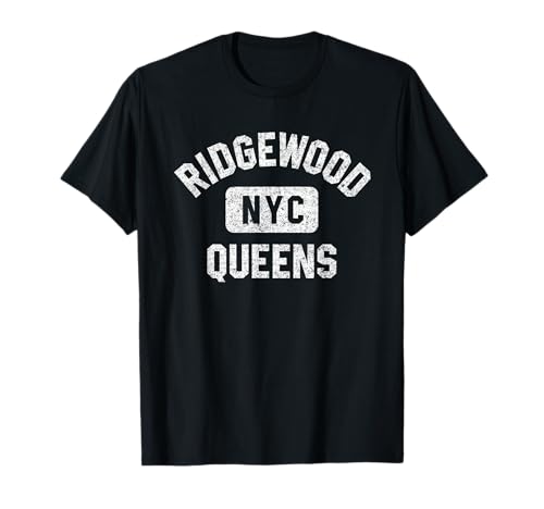 Ridgewood Queens NYC Gym Distressed White T-Shirt