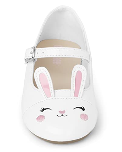 Gymboree,Girls,And Toddler Dressy Ballet Flat,White Bunny,9 Toddler #TOP3