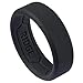 The Ridge 8mm Silicone Wedding Band for Men - Silicone Ring for Men, Beveled Edge Dual Band Design, Mens Rubber Wedding Ring (Size 11, Royal Black)