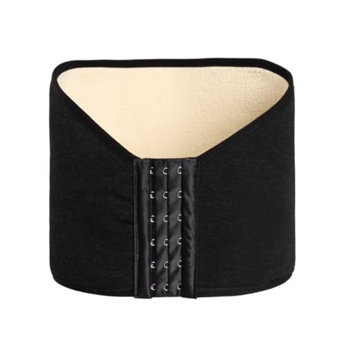 腰サポーター ユニセックス冬暖かいベルト調節可能なウエストサポート腹部プロテクターベルト コルセット(Beige,M)