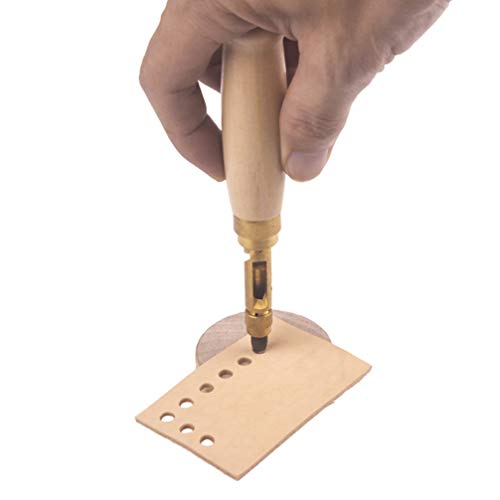 Healifty Furador de Couro Conjunto AutomÃ¡tico de PerfuraÃ§Ã£o Cinto AjustÃ¡vel Parafuso Furador Boo