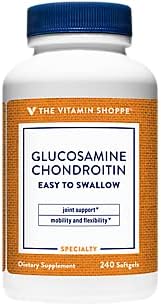 The Vitamin Shoppe Glucosamine & Chondroitin Sulfate, Supports Joint Health, Mobility & Flexibility, Easy to Swallow Softgels (240 Softgels)