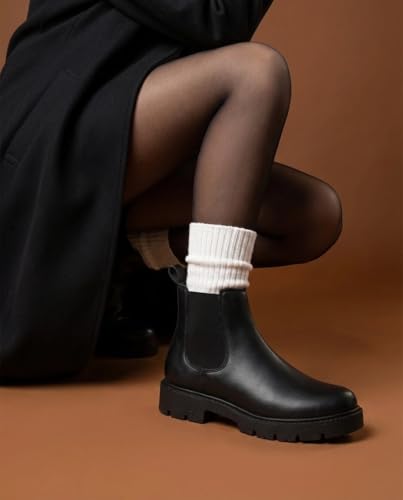 Image of Big Fox Women's Chelsea Boots - Slip-On Ankle Boots with Lug Sole