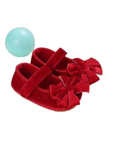 ZOYA Premium Rot Baby Schuhe mit Schleifen - Stilvolle und bequeme Schuhe für Mädchen | Ideal für die ersten Schritte