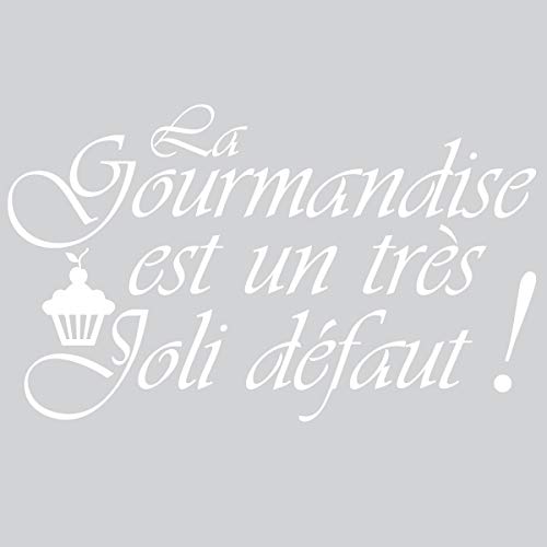 Ambiance-Live “La gourmandise est un très joli défaut” Sticker (French language) - Black, 30 x 50 cm - Image 2