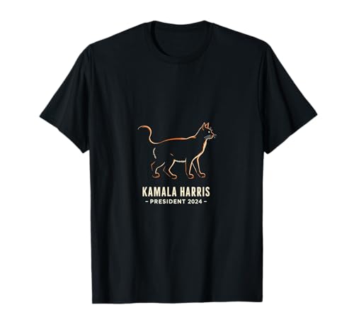 KAMALA HARRIS - PRESIDENT 2024 - Cat Silhouette T-Shirt