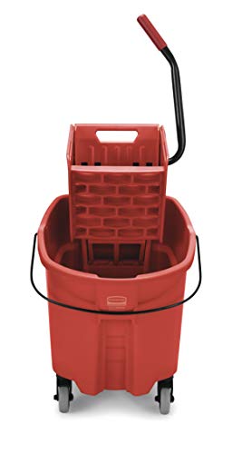 Rubbermaid Commercial Products Wavebrake 2.0 35 Qt Side-Press Mop Bucket And Wringer, Red (Fg758888Red) #TOP2