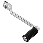 SasugaOne-Left-Rear-Heel-Shift-Shifter-Lever-Pedal-Fits-Chrome-Black-Metal-Rubber