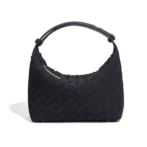 Bolso tejido para mujer de cuero vegano miniatura 1