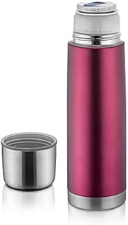 reer Termos ze stali nierdzewnej Colour, 500 ml  mały, poręczny, idealny dla niemowląt, ze zintegrowanym kubkiem, jagodowy czerwony, 1 sztuka (1 opakowanie)