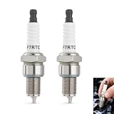 Set di 2 candele F7RTC per tosaerba, ricambio compatibile con NGK BPR6ES e Bosch WR6DC/WR7DC; adatte per auto, moto e attrezzi da giardino; ricambio universale ad alte prestazioni per motori durevoli.