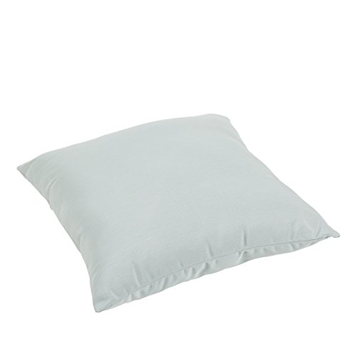Sorra Home Sunbrella Floor Pillow - Square Knife Edge, Plush Oversized Outdoor Pillow - Water & Fade Resistant for Patio, Balcony, Pool - Canvas Spa (26" x 26")