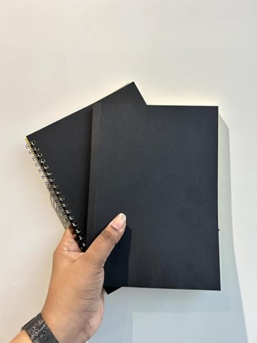 Image of XI Combo of Wiro - Manifestation Notebook & The Manifestation Notebook | Black Cover & Pages | A5 Size | Notebook with Yellow Pages for Manifestation (Black and Yellow)