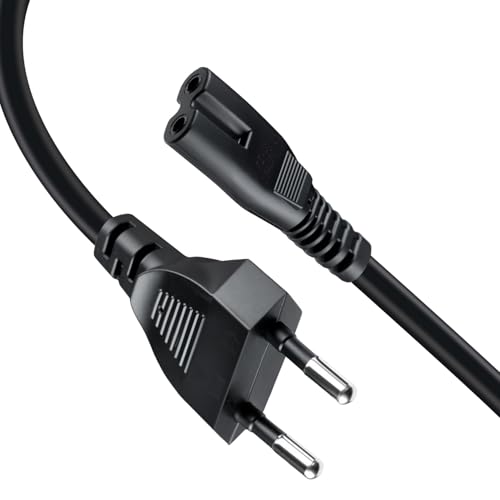 Wigearss Cable de Alimentación de con Euro IEC C7 Cable de
