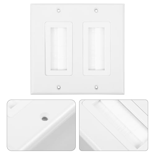 Placa de pared cepillo doble puerto con cerdas protectoras antianudado 8