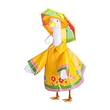 Porch Goose Outfits Regenmantel,23 cm Saisonale Dekobekleidung für Gartenfiguren | Outdoor Dekoration für Gans | Für Regentage auf Balkon, Terrasse, Hof, Rasen, Innenhof, Wohnanlage, Eingangsbereich