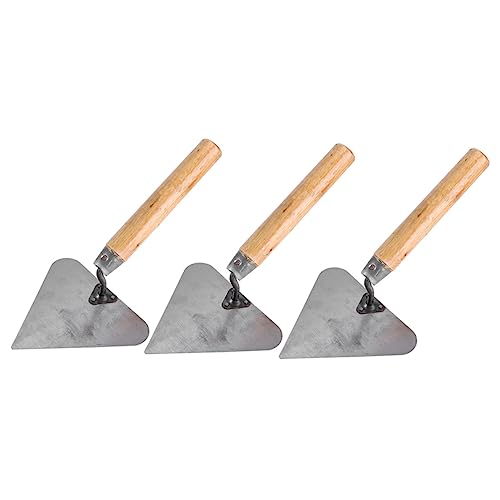 OSALADI 3piezas Paleta De Albañilería Triangular De Madera Para Acabado De Herramienta De Nivelación Para Concreto y Paneles Para Trabajos De Albañilería