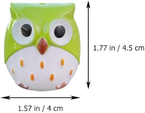 Miniatura 2 de NUOBESTY Lápices mecánicos, 24 sacapuntas de búho, mini bonitos sacapuntas de animales de dibujos animados de búho, sacapuntas de mano de doble