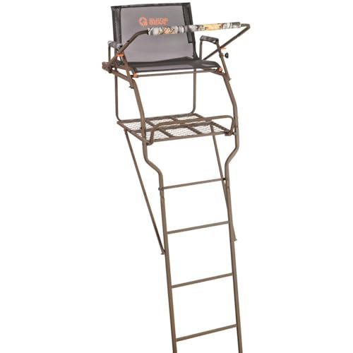 Guide Gear Ultra Comfort 18' Ladder Tree Stand for Hunting Climbing Hunt Seat, Hunting Gear Equipment Accessories Mossy Oak Country Roots