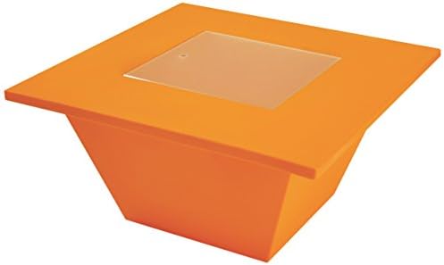 Slide Design Bench Coffee Table in Standard Colours, Pure Orange