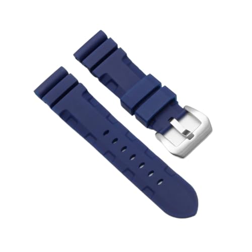 Bracelet de montre en caoutchouc 24mm noir étanche pour Panerai PAM01209