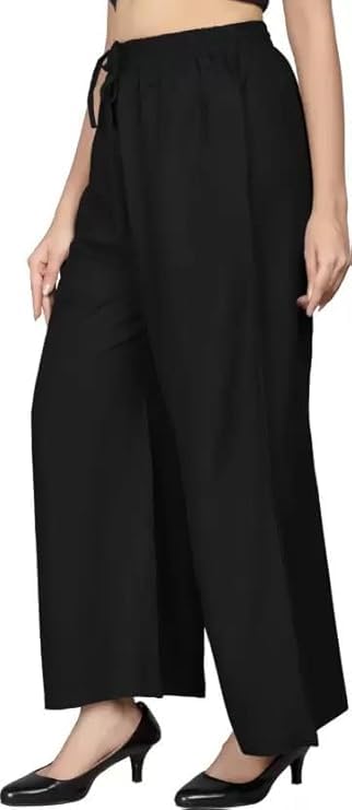 Image of Ultra Soft Premium Rayon Cotton Palazzo for Women and Girls, Regular Size, 15 Colours, Available in L, XL, 2XL, 3XL
