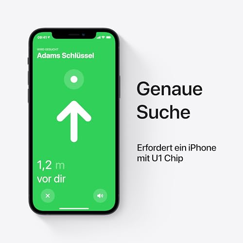 Apple AirTag - Finde und behalte Deine Sachen im Blick: Schlüssel, Geldbörsen, Gepäck, Rucksäcke und mehr. Einfaches Einrichten mit iPhone oder iPad. Austauschbare Batterie