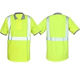  Salzmann T-shirt de travail à haute visibilité - Polo de sécurité réfléchissant - Jaune