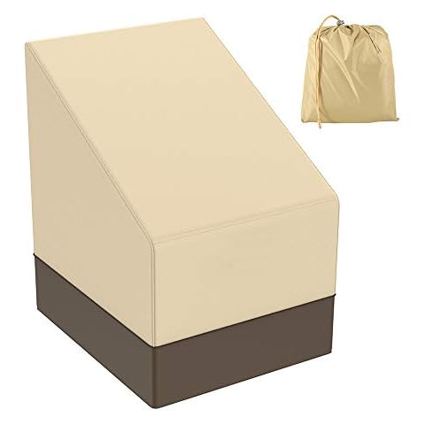 Littleduck High Back Patio Chair Cover Garden Rocking Chair Cover Waterproof 420D Oxford Fabric Heavy Duty Lawn Veranda Reclining Furniture Lounge Deep Seat Chair Protector Outdoor 70 * 83 * 99 cm Cover