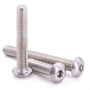 Miniatura 8 de Tornillos y pernos de cabeza de botón inoxidable M6 x 0.315 in, 0.472 in, 0.630 in, surtido de 30 piezas en total, acero inoxidable 304, rosca