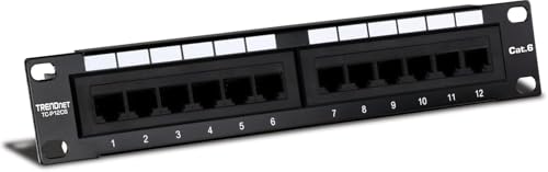 Tableau de connexion Cat 6 TRENDnet 12 ports pour centraliser le réseau de la maison