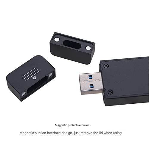 Carcasa externa para disco M.2 SSD USB 3.1 Type C negra miniatura 2