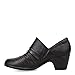 Clarks Black's Emily 2 Cove Pump, Black Leather, 10 Wide US