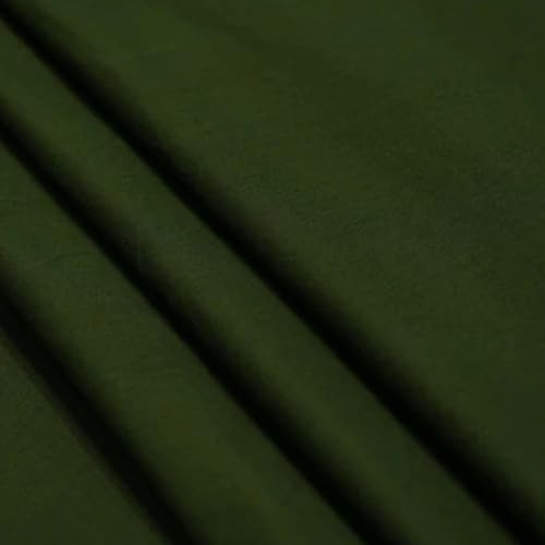 Image of Plain Mulmul Soft Cotton Fabric | Lightweight Breathable Mulmul Cloth | Super Quality Natural Cotton Fabric for Kurta, Dress, Dupatta, Lining & Craft Use (Vineyard Green, 1 Meter)