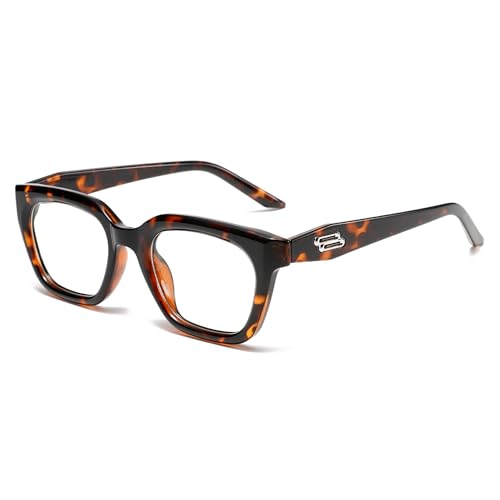 Image of Cyxus Blue Light Blocking Glasses Women Men TR90 Square Chunky Frame Computer Gaming Party 8237
