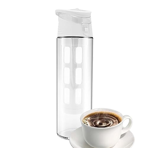 donki Coffee Maker, 550ml Iced Coffee Cup Pitcher, Delicious Cold Drip Coffee Maker, Leakproof Cold Brew Coffee Jar, Mesh Filter Coffee Cup, Cold Brew Coffee Maker Jar for Home Sports Hiking Desktop